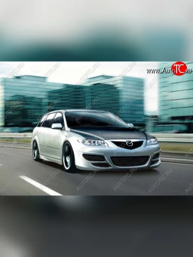Передний бампер МК1 Mazda 6 GG седан дорестайлинг (2002-2005)