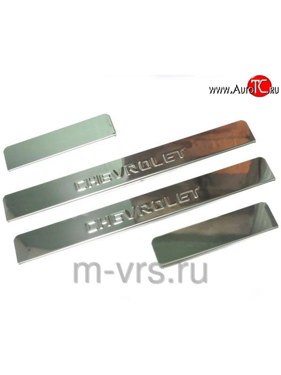 Накладки на порожки автомобиля M-VRS (нанесение надписи методом штамповки) Chevrolet Epica V250 (2006-2012)  в Самаре Самарской области