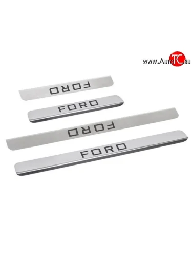 Накладки на порожки автомобиля M-VRS (нанесение надписи методом окраски) Ford Focus 2 хэтчбэк 3 дв. рестайлинг (2007-2011)