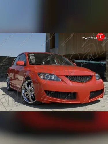 Передний бампер R1 Mazda 3/Axela BK дорестайлинг, хэтчбэк (2003-2006)