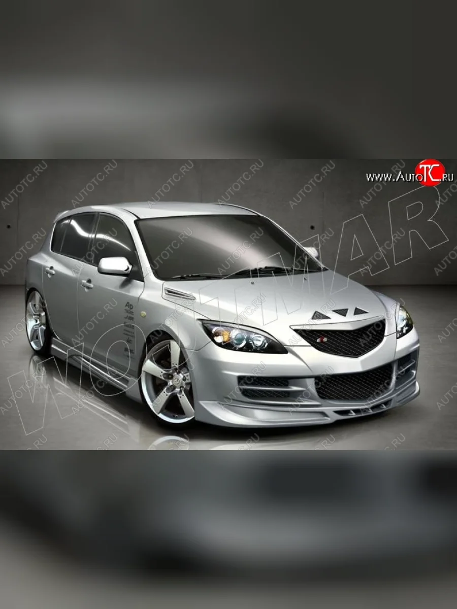 Пороги накладки CSR Mazda 3/Axela BK дорестайлинг, хэтчбэк (2003-2006)  с доставкой в г. Керчь