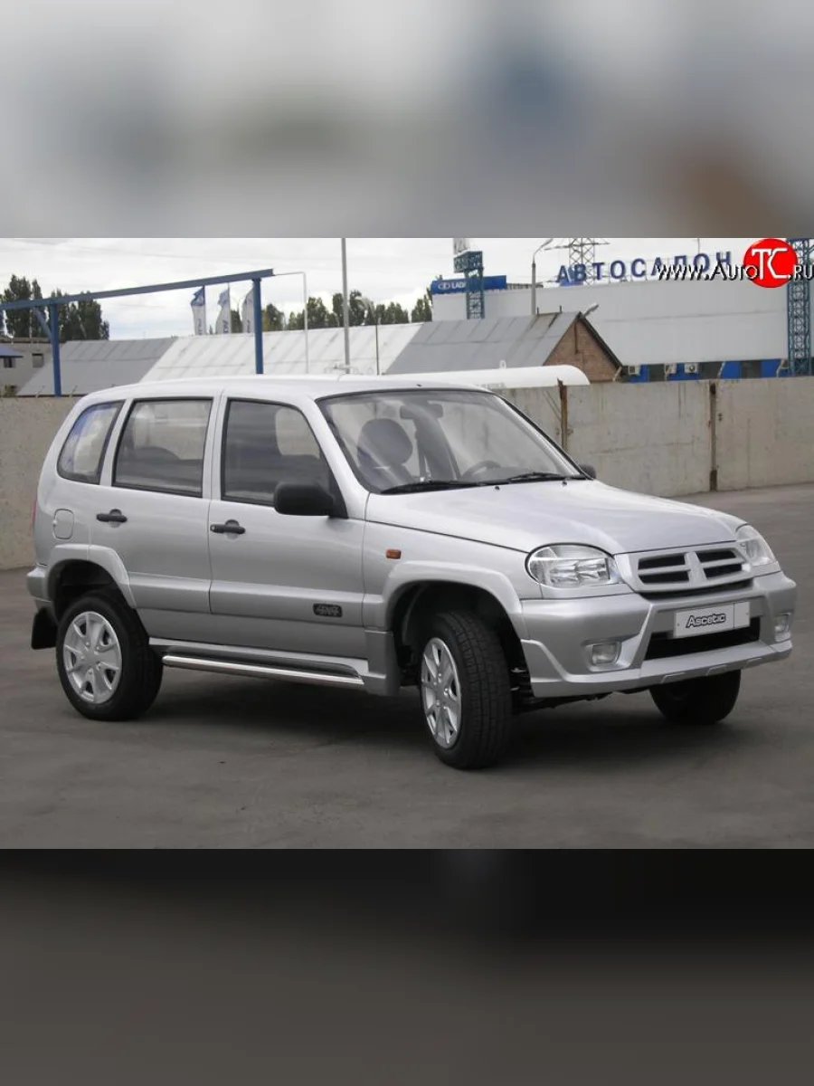 Пороги накладки Аскет Chevrolet Niva 2123 дорестайлинг (2002-2008) (Неокрашенные)  в Самаре Самарской области