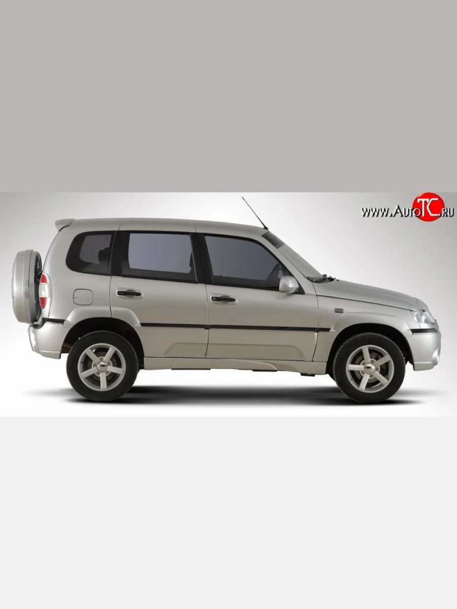Пороги накладки Ниагара 2 Chevrolet Niva 2123 дорестайлинг (2002-2008) (Неокрашенные)  в Керчи Республика Крым