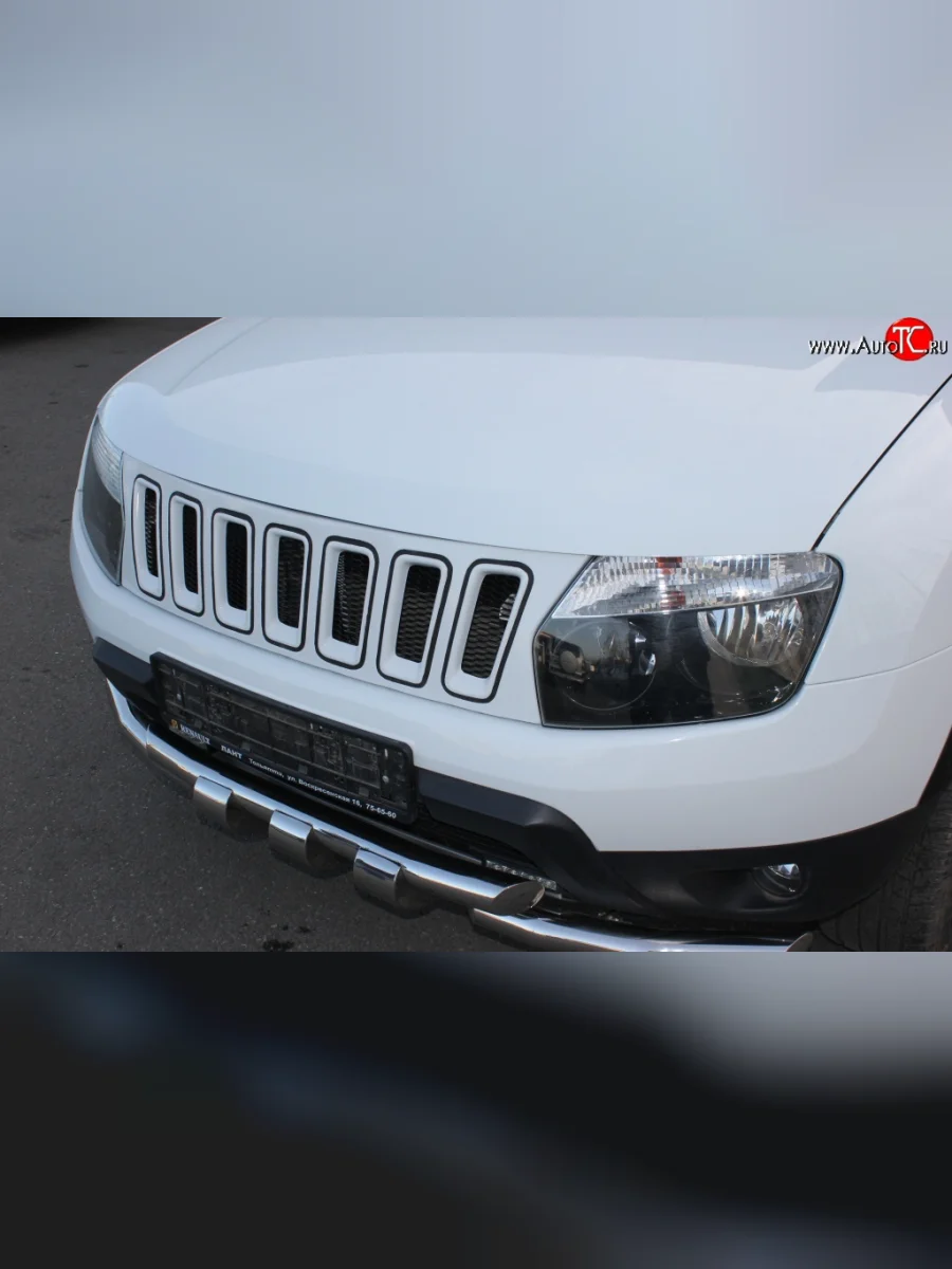 Решётка радиатора Sport Renault Duster HS дорестайлинг (2010-2015) (Неокрашенная)  в Воронеже Воронежской области