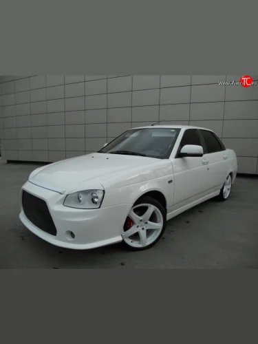 Передний бампер Lancer Style Лада ВАЗ Приора ( 2170,  2171,  2172,  21728) (2007-2018) седан дорестайлинг, универсал дорестайлинг , хэтчбек дорестайлинг, купе дорестайлинг, купе рестайлинг, седан рестайлинг, универсал рестайлинг, хэтчбек рестайлин