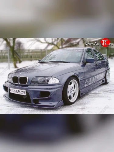 Накладка на передний бампер CarZone BMW 3 серия E46 седан дорестайлинг (1998-2001)