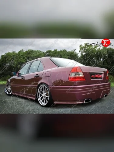 Пороги накладки R1 Mercedes-Benz C-Class W202 дорестайлинг седан (1993-1997)