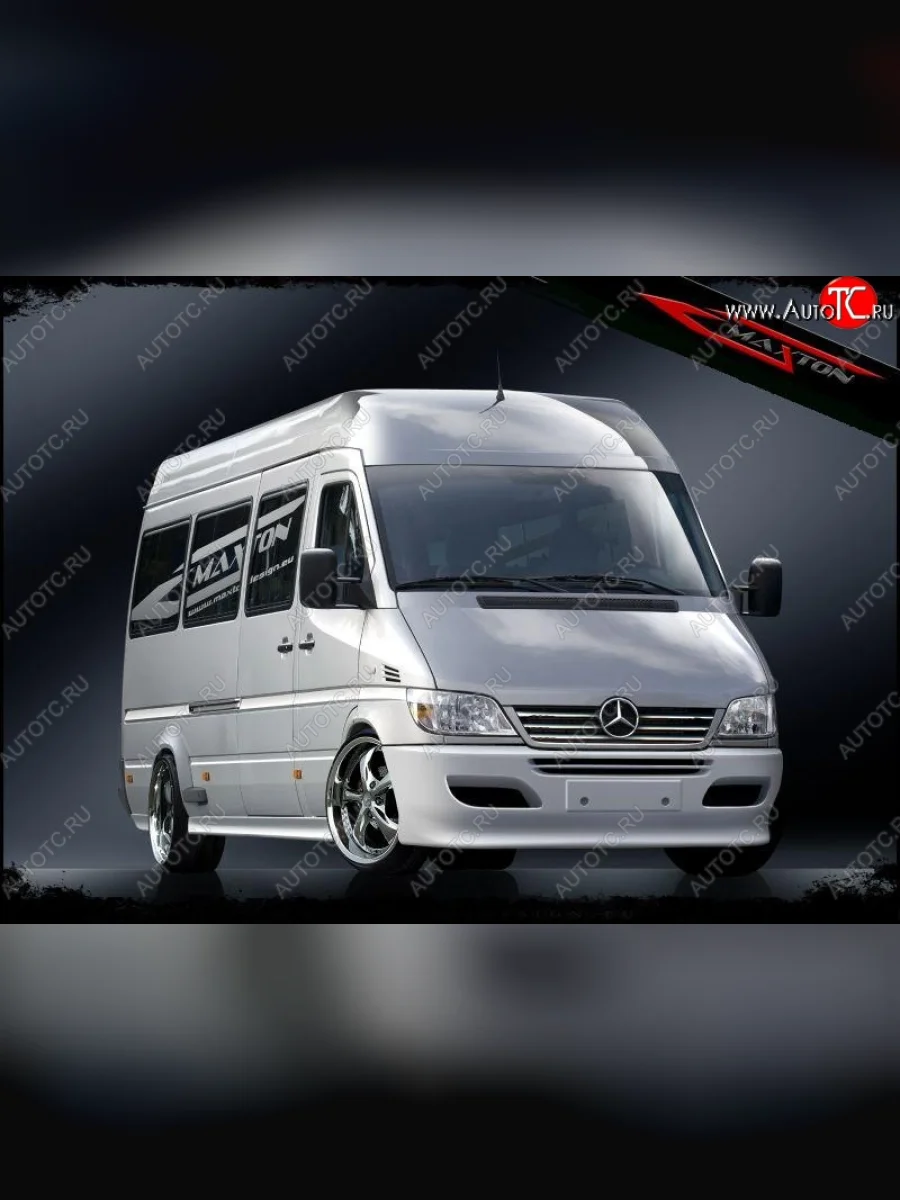 Передний бампер Maxton 2 Mercedes-Benz Sprinter W905 рестайлинг (2000-2006)  в Керчи Республика Крым