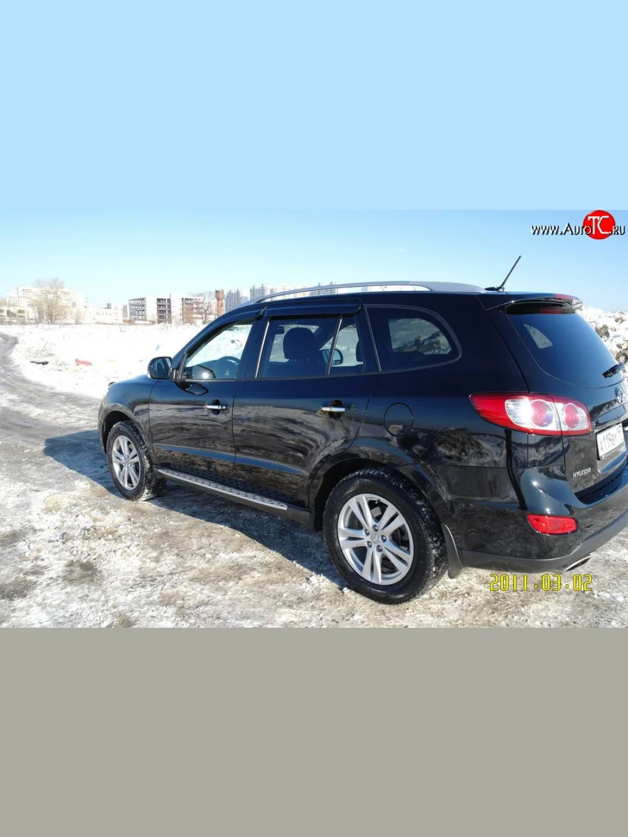 Пороги BMW Style Hyundai Santa Fe CM рестайлинг (2009-2012)  в Самаре Самарской области
