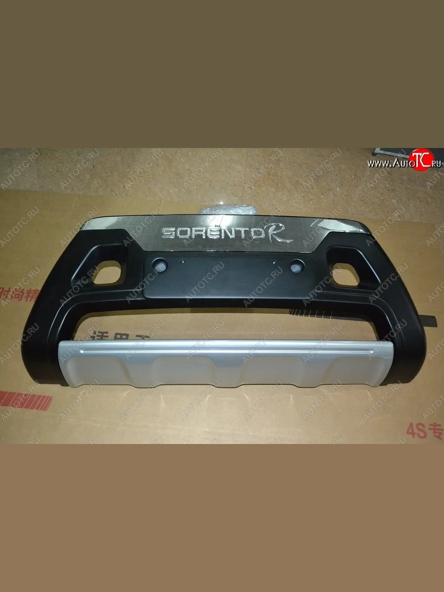 Накладка на передний бампер SuvStyle KIA Sorento XM рестайлинг (2012-2015) (Неокрашенная)  в Самаре Самарской области