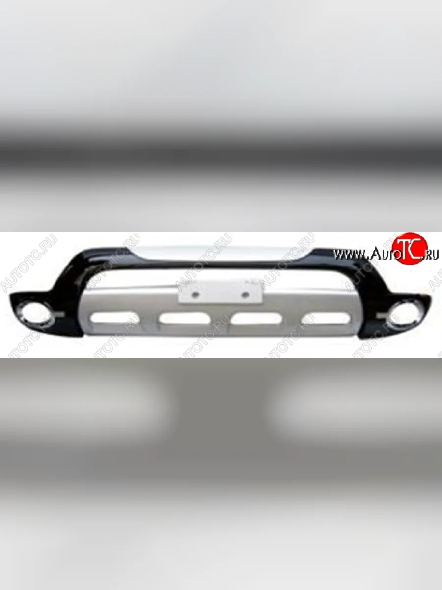 Накладка на передний бампер SuvStyle Hyundai Santa Fe CM дорестайлинг (2006-2009) (Неокрашенная)  в Воронеже Воронежской области