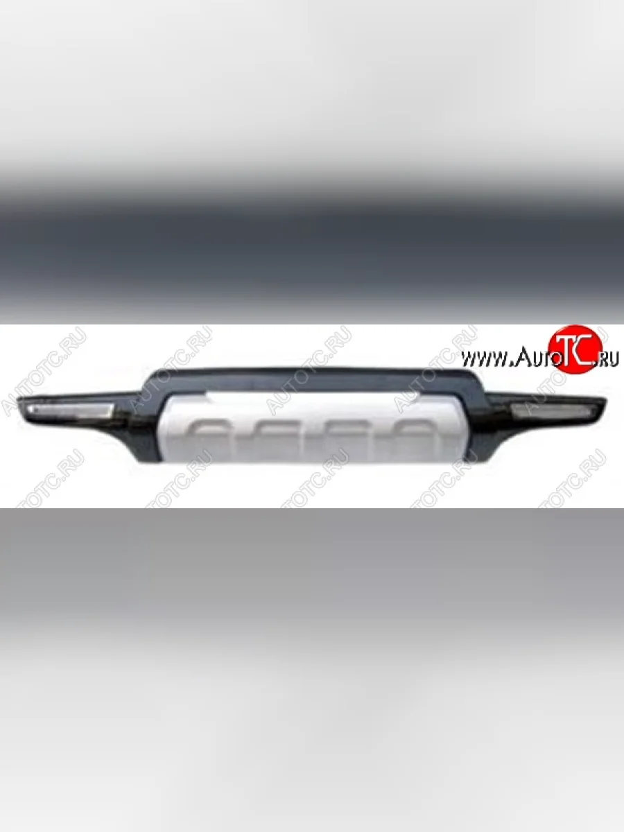 Диффузор на задний бампер SuvStyle Hyundai Santa Fe CM дорестайлинг (2006-2009) (Неокрашенная)  в Перми Пермском крае