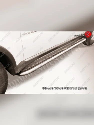 Широкая защита порогов Slitkoff SSANGYONG Rexton  Y290 (2012-2017)