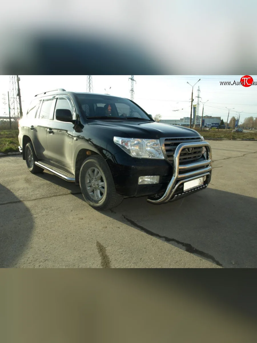 Защита переднего бампера 76/42 мм Металл Дизайн  Toyota Land Cruiser (2007-2012) 200  в Самаре Самарской области