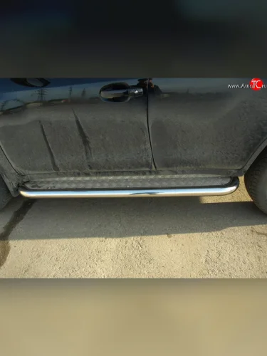 Защита порогов из нержавеющей стали 76 мм и алюминиевым листом Металл Дизайн Toyota Land Cruiser  200 (2007-2012) дорестайлинг