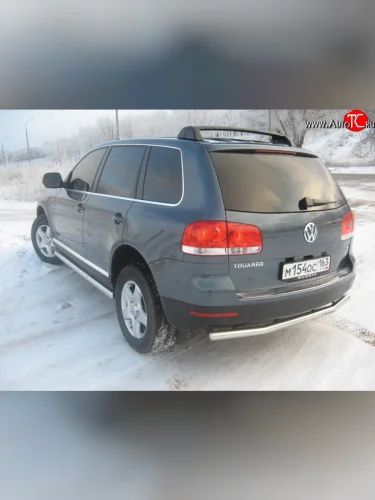 Защита заднего бампера Volkswagen Touareg  1 GP (2002-2007) дорестайлинг
