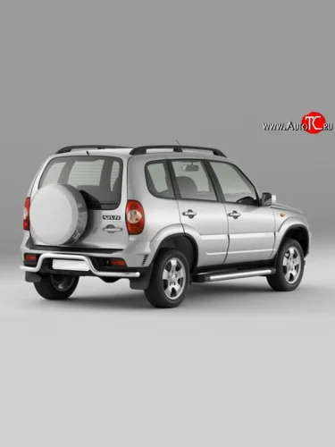 Защита заднего бампера DiMax 63 мм под ТСУ Chevrolet Niva  2123 (2009-2020), Лада ВАЗ 2123 (Нива Шевроле) (2009-2021)