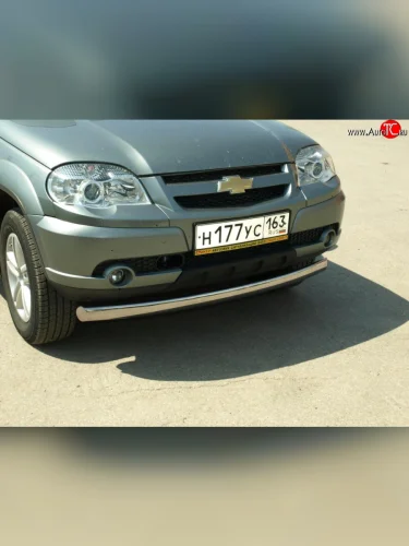 Защита переднего бампера Metall-Design из овальной трубы Chevrolet Niva  2123 (2009-2020), Лада ВАЗ 2123 (Нива Шевроле) (2009-2021)