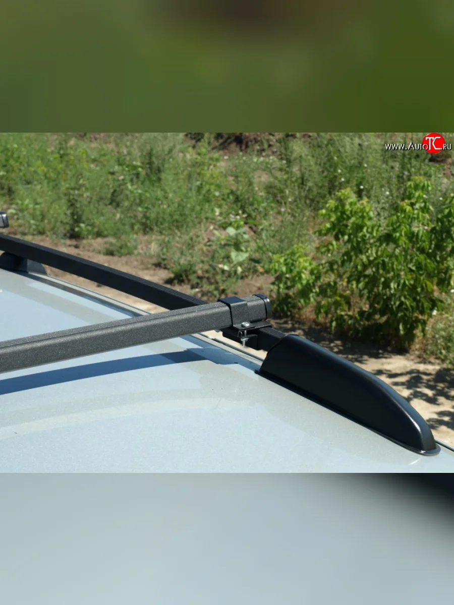 Рейлинги с поперечинами Металл Дизайн Лада ВАЗ Калина 1119 хэтчбек (2004-2013) (Серебристый профиль)  в Воронеже Воронежской области