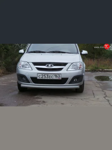 Одинарная защита переднего бампера диаметром 63.5 мм Металл Дизайн Лада ВАЗ Ларгус (2012-2021) дорестайлинг R90