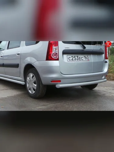 Одинарная защита заднего бампера из трубы диаметром 64.5 мм Металл Дизайн Лада ВАЗ Ларгус (2012-2021) дорестайлинг R90