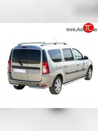 Защита заднего бампера из двух боковых уголков диаметром 64.5 мм Металл Дизайн Лада ВАЗ Ларгус (2012-2021) дорестайлинг R90