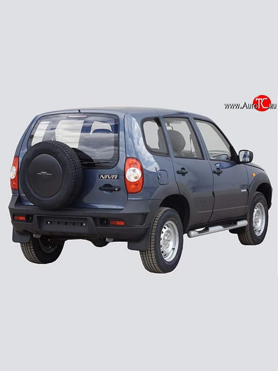 Защита порогов с проступью d76 мм Металл Дизайн Лада ВАЗ 2123 (Нива Шевроле) 2 рестайлинг (2020-2021) (Сталь с покрытием (метал. торцы), Цвет серебристый)  в Керчи Республика Крым