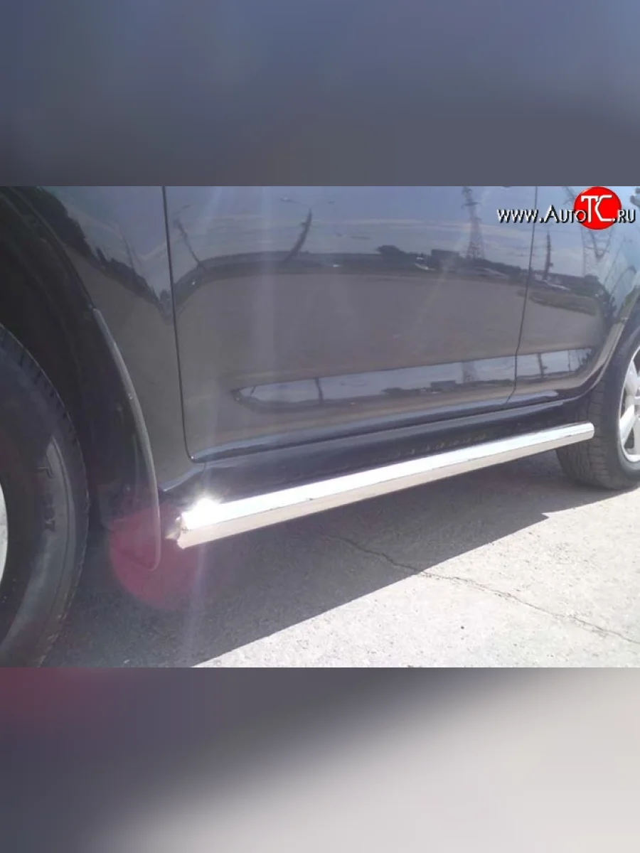 Защита порогов d76 мм Металл Дизайн Toyota RAV4 XA305 5 дв. дорестайлинг (2005-2009) (полированная нержавейка)  в Керчи Республика Крым