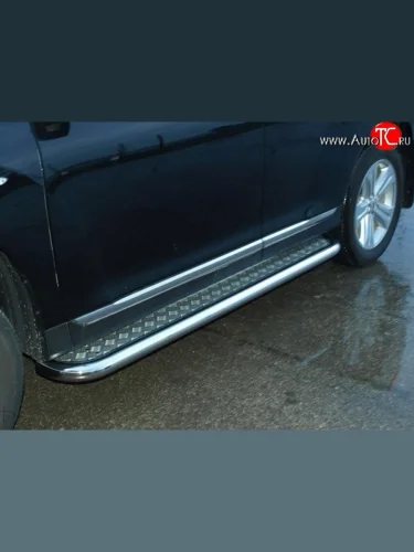 Широкая защита порогов Металл Дизайн Toyota RAV4 XA40 5 дв. дорестайлинг (2012-2015)