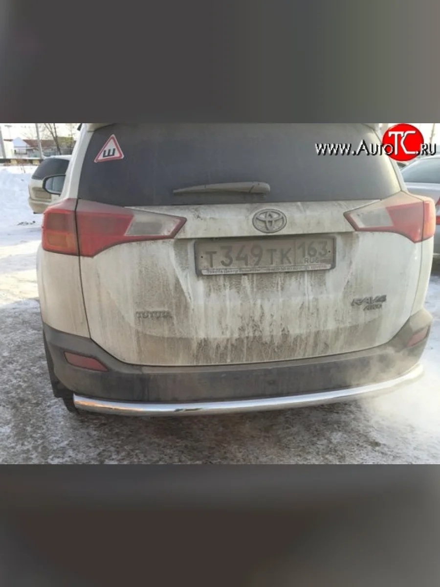 Защита заднего бампера d63.5 мм Металл Дизайн Toyota RAV4 XA40 5 дв. дорестайлинг (2012-2015) (полированная нержавейка)  в Самаре Самарской области