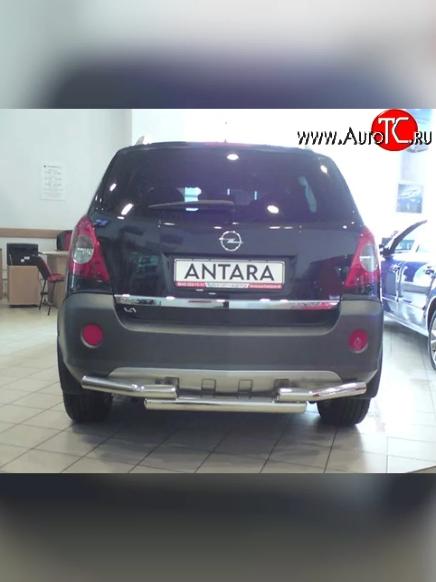 Защита заднего бампера d63.5 мм Металл Дизайн Opel Antara (2006-2010) (полированная нержавейка)  с доставкой в г. Керчь