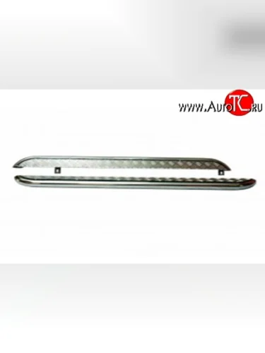 Широкая защита порогов из трубы диаметром 51 мм Urban Металл Дизайн Лада ВАЗ нива 4х4 2131 Урбан 3 дв. дорестайлинг (2014-2019)