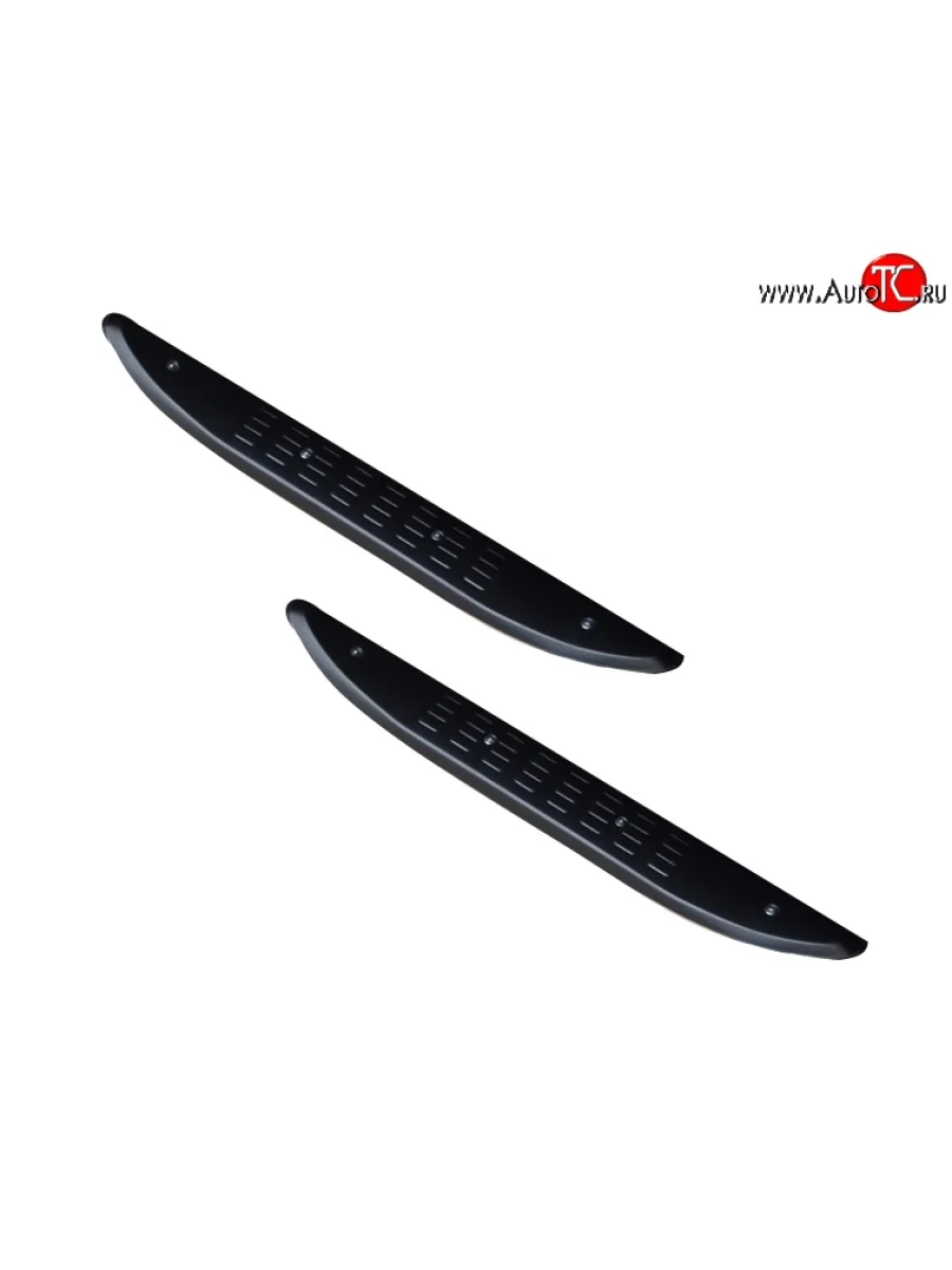 Пластиковые вставки в защиту порогов Металл Дизайн Лада ВАЗ Ларгус дорестайлинг R90 (2012-2021)  в Самаре Самарской области