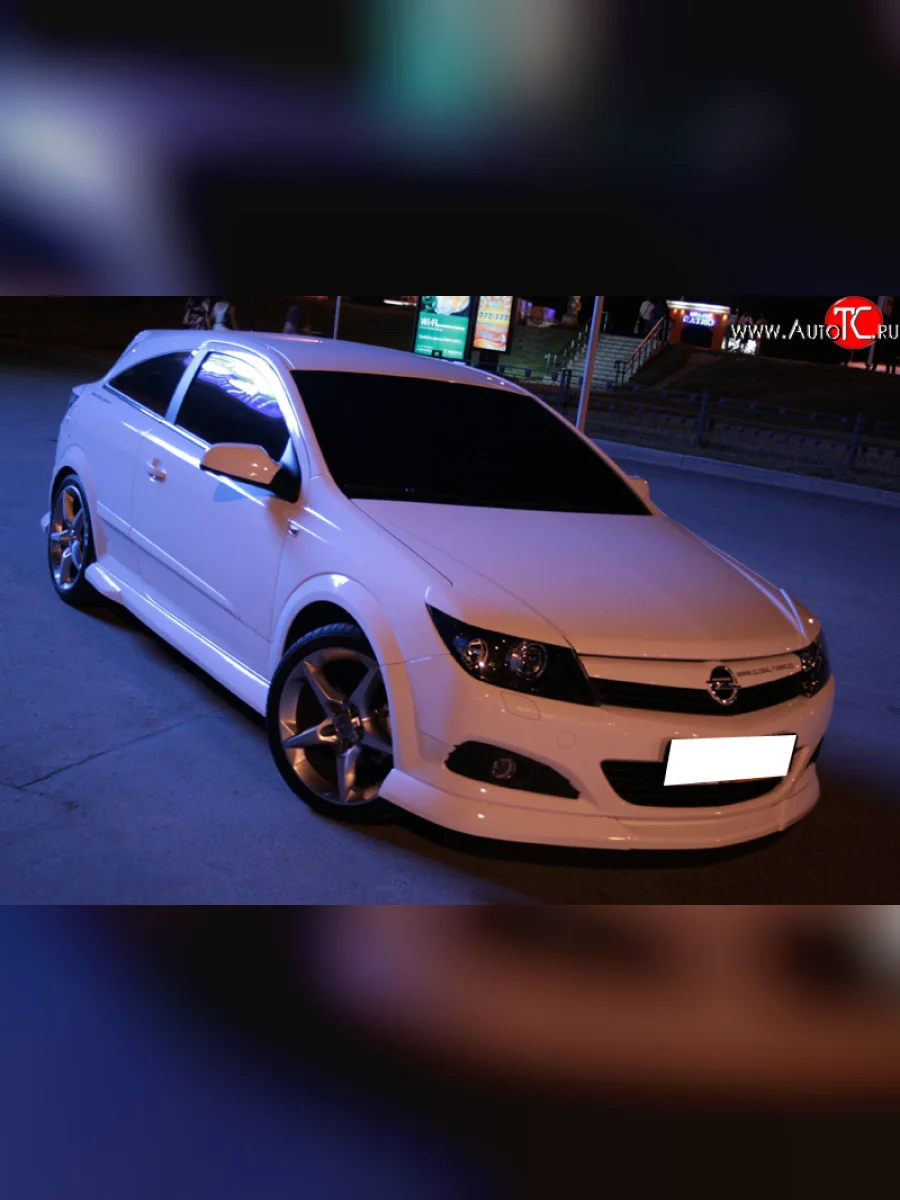 Пороги накладки Global Tuning Opel Astra H GTC хэтчбек 3 дв. дорестайлинг (2004-2006) (Неокрашенные)  с доставкой в г. Пермь