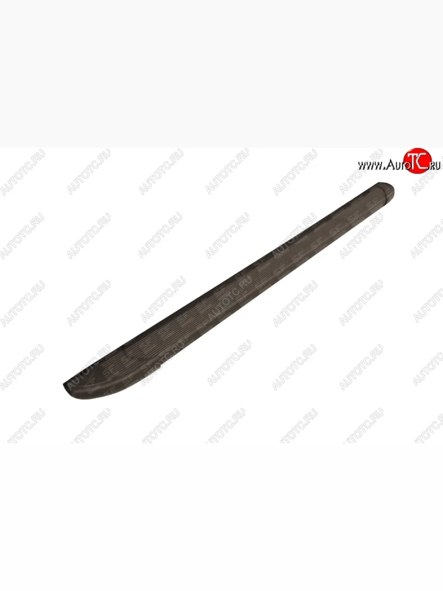 Алюминиевые пороги Slitkoff Optima Black Chevrolet Captiva 2-ой рестайлинг (2013-2016)  в Самаре Самарской области