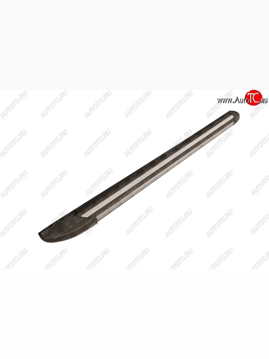 Алюминиевые пороги Slitkoff Luxe Black Chery Tiggo T11 рестайлинг (2013-2016)  в Керчи Республика Крым