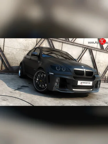 Юбка переднего бампера BMW X6 E71 рестайлинг (2012-2014)