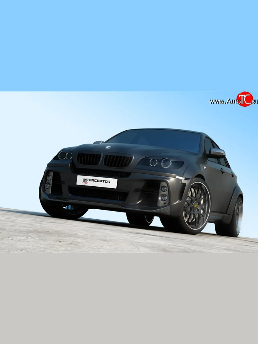 Реснички передних фар Interceptor BMW X6 E71 дорестайлинг (2008-2012) (Неокрашенные)  в Самаре Самарской области
