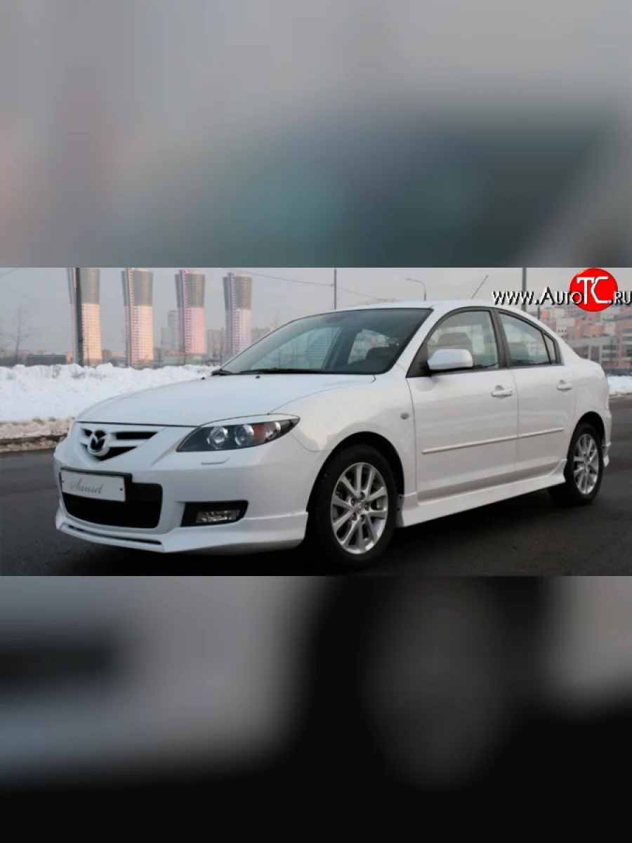 Реснички Sunset Mazda 3/Axela BK дорестайлинг седан (2003-2006) (Неокрашенные)  в Самаре Самарской области