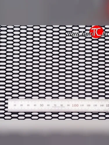Алюминиевая чёрная сетка Шестигранник Datsun on-DO седан дорестайлинг (2014-2019)