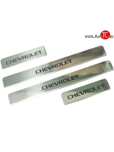 Накладки на порожки автомобиля M-VRS Chevrolet Aveo T300 хэтчбек (2011-2015)