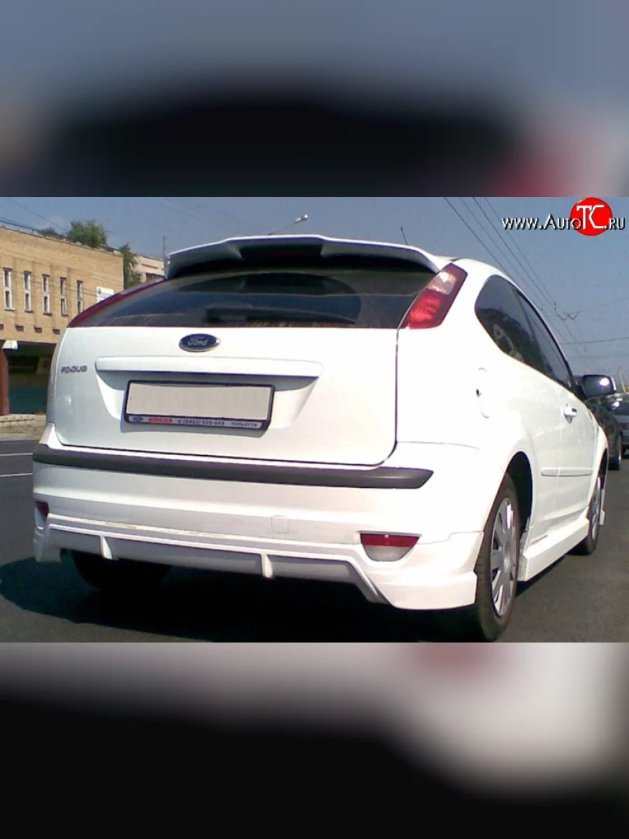 Накладка M-VRS на задний бампер Ford Focus 2 хэтчбэк 5 дв. дорестайлинг (2004-2008) (Неокрашенная)  в Перми Пермском крае