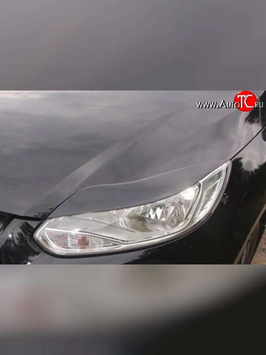 Реснички на фары M-VRS Ford Focus 3 хэтчбэк дорестайлинг (2010-2015) (Неокрашенные)  с доставкой в г. Керчь