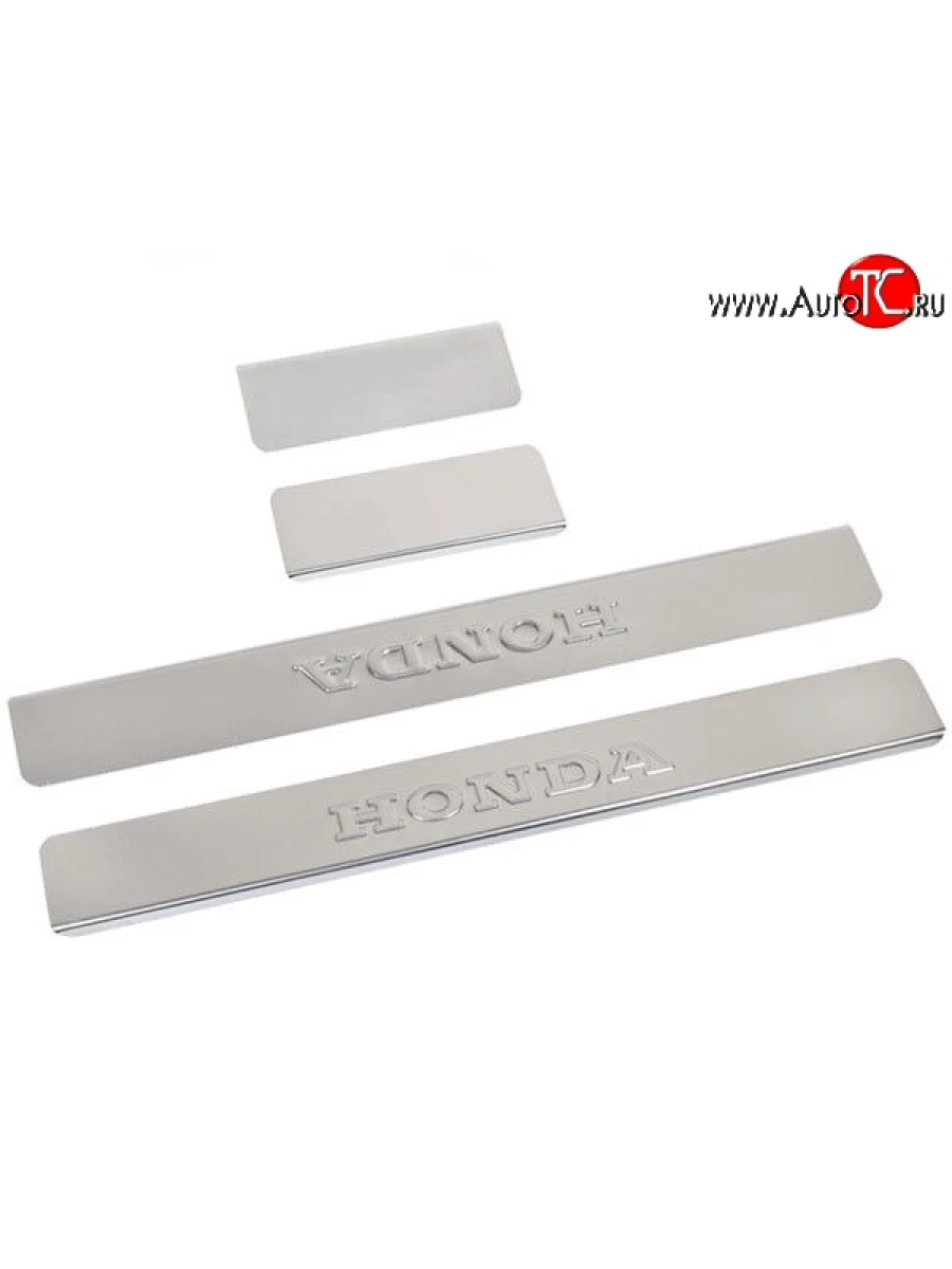 Накладки на порожки автомобиля M-VRS (нанесение надписи методом штамповки) Honda CR-V RE1,RE2,RE3,RE4,RE5,RE7 дорестайлинг (2007-2010)  в Самаре Самарской области