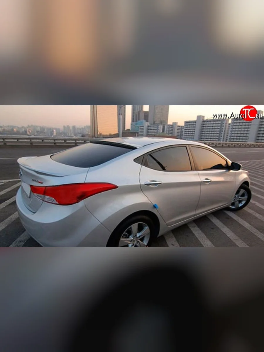 Козырёк на заднее стекло M-VRS Hyundai Elantra MD рестайлинг (2013-2016) (Неокрашенный)  в Перми Пермском крае