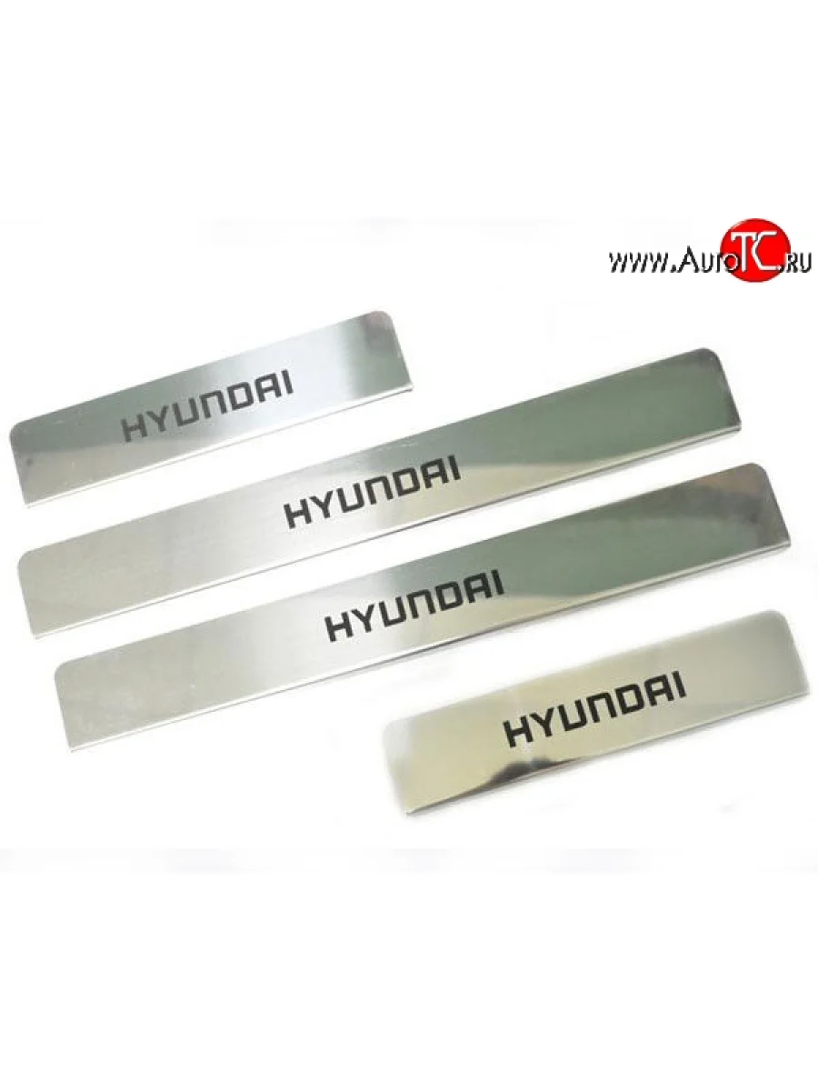 Накладки на порожки автомобиля M-VRS (нанесение надписи методом окраски) Hyundai Solaris RBr седан рестайлинг (2014-2017)  в Керчи Республика Крым