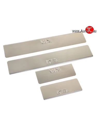 Накладки на порожки автомобиля M-VRS (нанесение надписи методом штамповки) KIA Ceed 1 ED рестайлинг, хэтчбэк 5 дв. (2010-2012)
