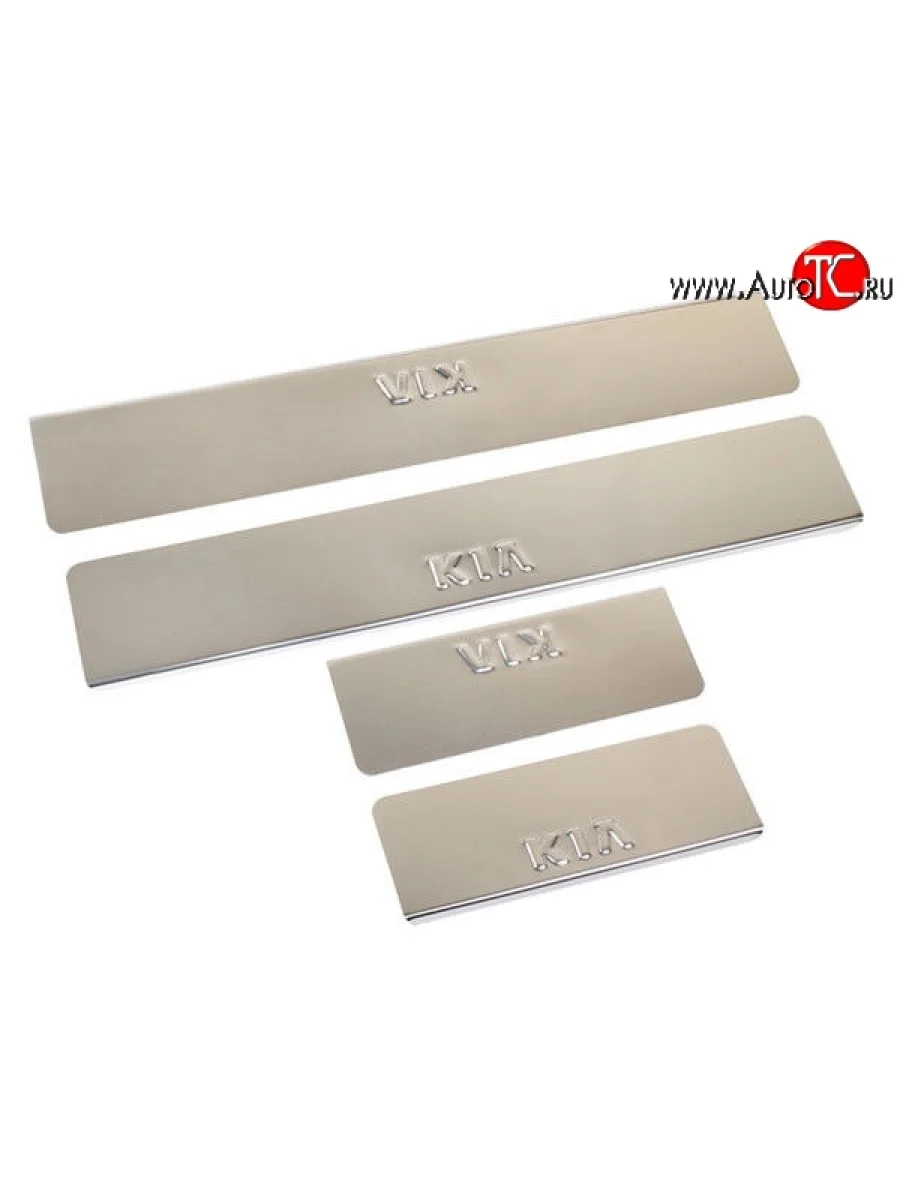 Накладки на порожки автомобиля M-VRS (нанесение надписи методом штамповки) KIA Ceed 1 ED рестайлинг, хэтчбэк 5 дв. (2010-2012)  в Самаре Самарской области