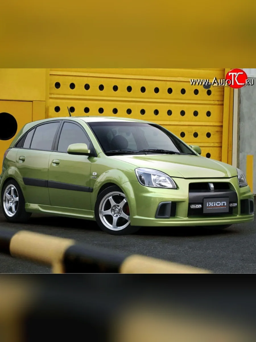 Пороги накладки Ixion KIA Rio 2 JB дорестайлинг седан (2005-2009) (Неокрашенные)  с доставкой в г. Пермь