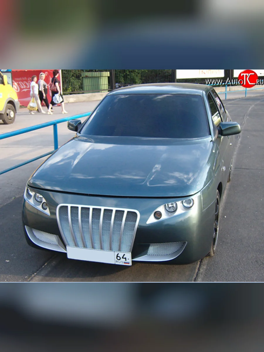 Передний бампер Я-робот M-VRS Лада ВАЗ 2110 седан (1995-2007) (Неокрашенный)  с доставкой в г. Керчь